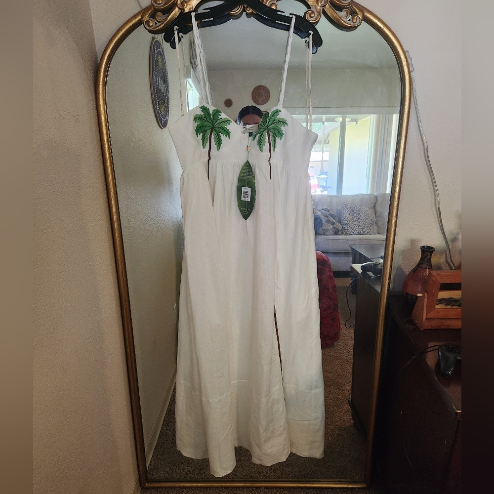 Farm Rio Coconut Tree Embroidered Maxi Dress, XL - Picture 17 of 17